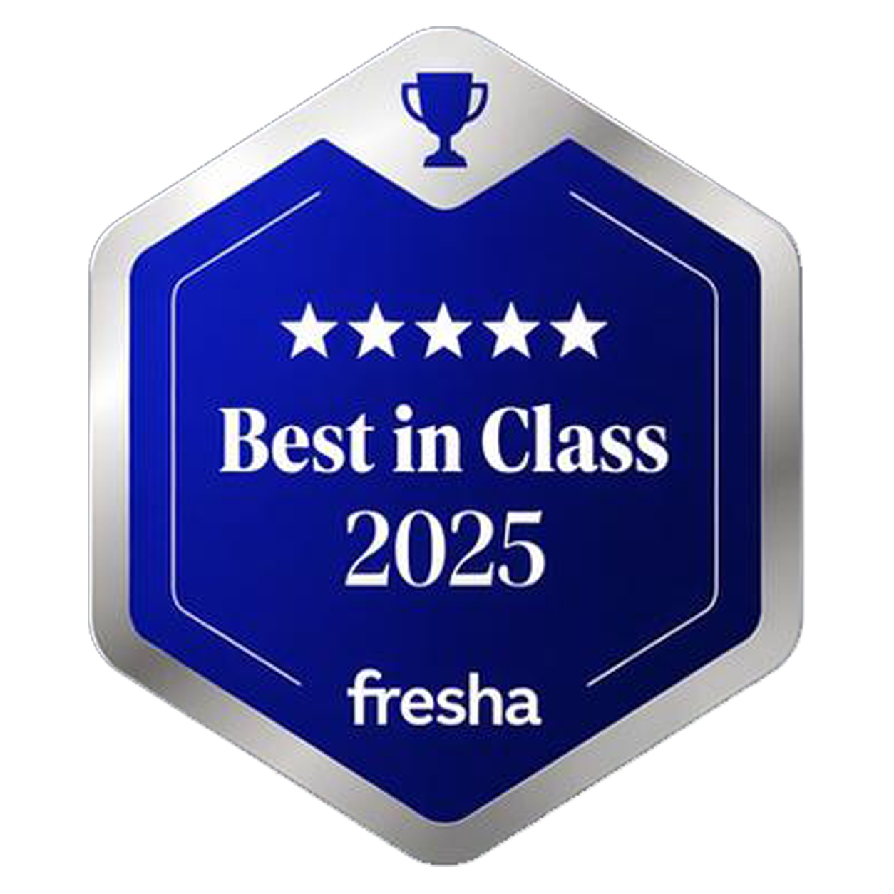 Fresha Best in Class 2025 award badge