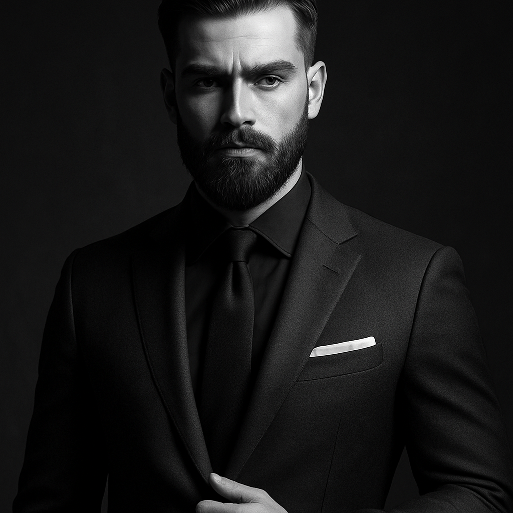 Groomed beard portrait