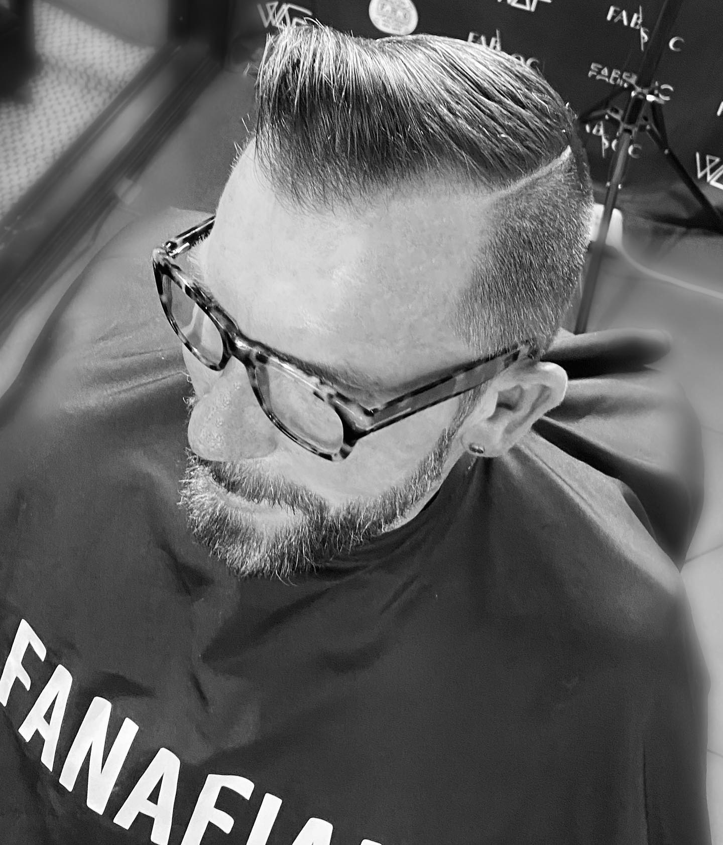 A fresh slicked-back cut at FANAEIANS